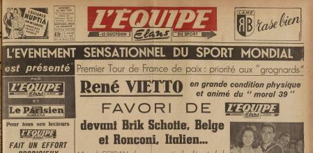 El Tour de 1947, el primero tras la Segunda Guerra Mundial