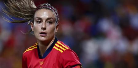 Alexia Putellas durante el partido de preparación ante Australia