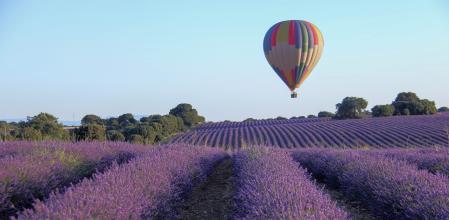 Las vistas desde el aire de los campos de Brihuega son espectaculares