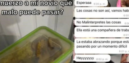La chica le llevó la comida sin avisar como detalle