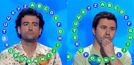 Rafa y Orestes, enfrentados en 'Pasapalabra'.