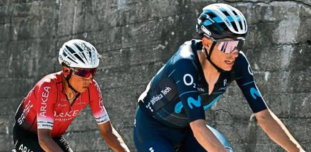 Nairo Quintana detrás del español Enric Mas en el pasado Tour de Francia 2022