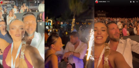 Marta Riesco, Antonio David Flores y Rocío Flores juntos en el concierto de C. Tangana en Marbella