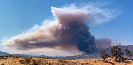Las llamas del fuego de Mijas.