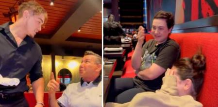 Intenta conseguirle una cita a su hija con el camarero y la avergüenza: “Piensa que eres mono”