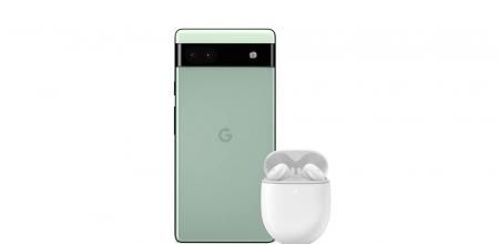 Google Pixel 6a Salvia + Pixel Buds A-Series Blanco