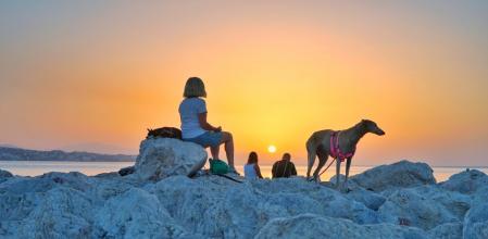 Amanecer caluroso con terral en Fuengirola.