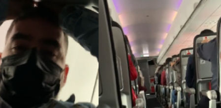 Un pasajero grabó el momento del aterrizaje forzoso