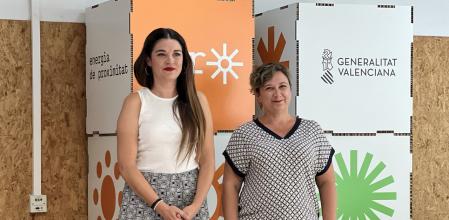 Las conselleras de Emergencia Climática, Mireia Mollà, y Educación, Raquel Tamarit, durante la presentación del proyecto.