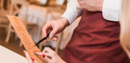 Carta de un restaurante