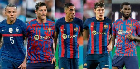 Koundé, Lewandowski, Raphinha, Christensen y Kessie