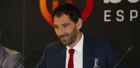 Jorge Garbajosa durante un acto de la Federación Española de Baloncesto