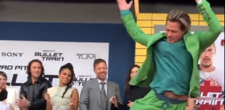Brad Pitt en la presentación de su nueva pelicula