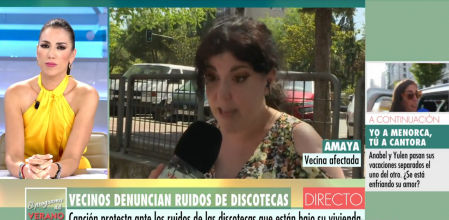 Una vecina afectada por el ruido de unas discotecas y su particular protesta en 'El programa del verano'