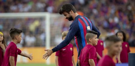 Gerard Piqué en la presentación previa al Trofeu Joan Gamper