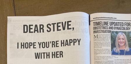 Expone la infidelidad de su ex en un anuncio de un diario local para que se entere todo el pueblo