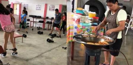 Arrasa con 20 millones de visitas montando un puesto de comida rápida dentro de un gimnasio