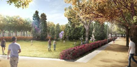 Proyecto del parque de las Tretze Roses. La Marina del Prat Vermell. Barcelona