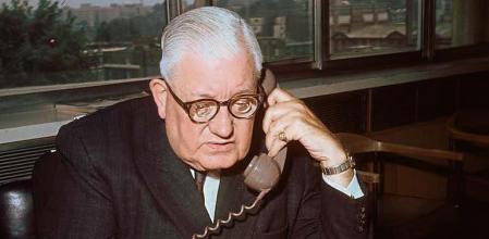 circa 1965: Roy Thomson (1894 - 1976), Lord Thomson of Fleet, Canadian-born British newspaper and television magnate. (Photo by Hulton Archive/Getty Images)