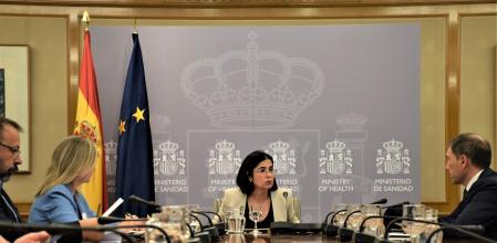 La Ministra de Sanidad, Carolina Darias, interveniene en el Consejo Interterritorial de SNS del 5 de septiembre de 2022.
MINISTERIO DE SANIDAD
05/09/2022