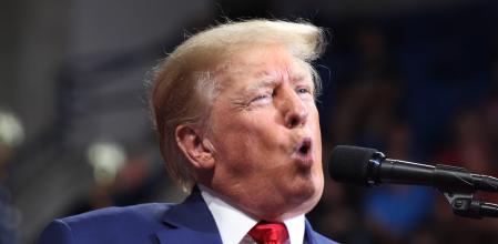 Donald Trump, en su mitin del pasado viernes en Wilkes-Barre, Pensilvania