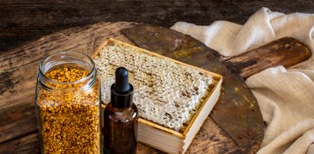 Antioxidant foods concept with table top view.