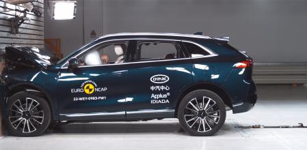 El SUV Wey Coffee 01, fabricado por Grat Wall Motor, durante las pruebas de seguridad de Euro NCAP 