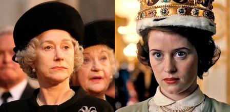 Helen Mirren en 'La reina' y Claire Foy en la serie 'The crown'