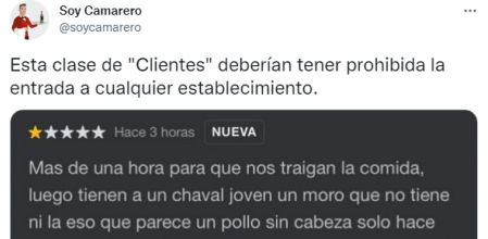 El inicio de la reseña racista