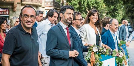 11 - 09 - 2022 / Barcelona / Diada 11 setembre / Foto: Llibert Teixidó - Ofrena monument casanova