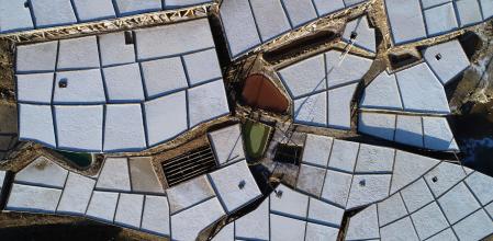 En el aire. La salinas, aquí en una imagen cenital, casi desaparecieron hace medio siglo