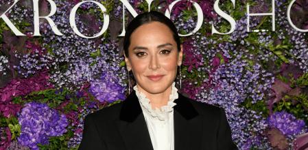 Tamara Falcó poses for the media at the Teatro Real where the 8th anniversary of the real estate developer 'Kronos Homes' is celebrated on September 27, 2022, in Madrid (Spain). Kronos Homes, the real estate developer of Kronos, on the occasion of the celebration of its 8th Anniversary presents 