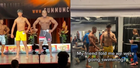 Le engañan para participar en un campeonato de culturismo y el vídeo acumula 26 millones de visitas