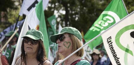 Manifestación en favor de la subida salarial y los servicios públicos celebrada el pasado 24 de septiembre