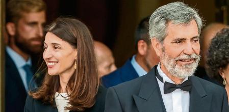 El rey Felipe, presidente del Tribunal Supremo, Carlos Lesmes, Ministra de Justicia Pilar Llop en la apertura del Año Judicial 2022/2023 estes miércoles en el Tribunal Supremo, en Madrid.