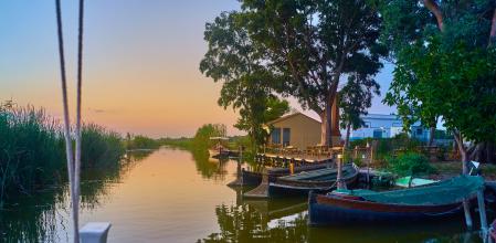 La laguna de la Albufera en el Palmar