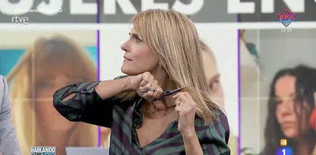 Lourdes Maldonado se corta el pelo en directo por solidaridad con las mujeres iraníes