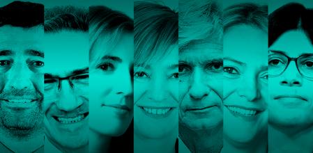 Los sietes consellers salientes de Junts