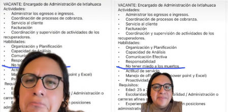 La surrealista condición indispensable de una empresa para lograr trabajo: “No tener miedo a los muertos”