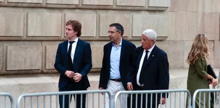 Josep María Bartomeu, a su llegada al juzgado