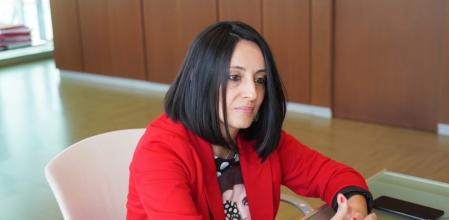 Rebeca Torró durante la entrevista