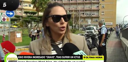 Irene Rosales ha hablado con los periodistas en la puerta del hospital.