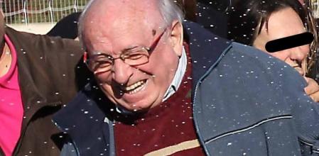 El hermano L., en el 2013, cuando repartió un quinto premio del sorteo de Navidad