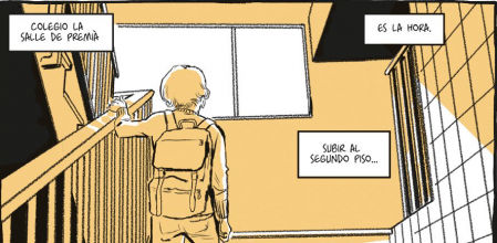 Una viñeta del libro, obra de Claudio Stassi