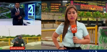 Intento de robo a un equipo de la televisión ecuatoriana