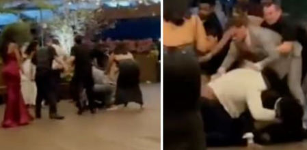 Fragmentos de la pelea multitudinaria