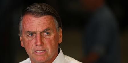 Jair Bolsonaro, durante una conferencia de prensa en el palacio de la Alvorada, en Brasilia, el 26 de octubre