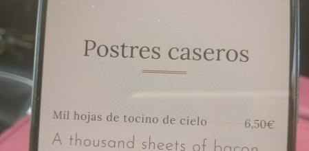 La hilarante traducción chapucera de la carta de postres de un restaurante: “Bacon celestial”