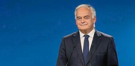 MADRID, 10/10/2022.- El vicesecretario de Institucional del PP, Esteban González Pons, durante la rueda de prensa posterior a la reunión mantenida entre el presidente del Gobierno, Pedro Sánchez y el líder del PP, Alberto Nuñez Feijóo, para abordar el bloqueo del Poder Judicial, este lunes en la sede de la formación. EFE/PP/ Tarek/SOLO USO EDITORIAL/SOLO DISPONIBLE PARA ILUSTRAR LA NOTICIA QUE ACOMPAÑA (CRÉDITO OBLIGATORIO)