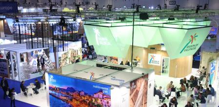 El stand de la Comunidad Valenciana en la feria World Travel Market 2022